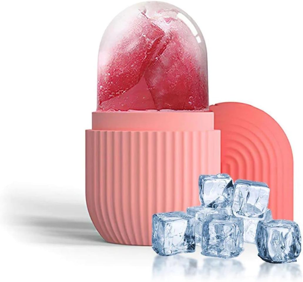 Ice Roller for Face Massager / Silicon Face Ice Roller to Enhance Skin Glow / Shrink & Tighten Pores, Face Massager to Remove Fine Lines Bright Skin Enhance Natural Glow - Multicolour