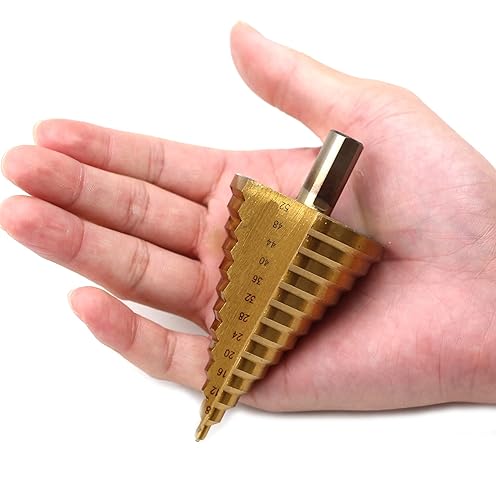 Miniatura 6 de Chiloskit Broca de paso grande, acero de alta velocidad Unibit Step Broca Juego de brocas para agujero de metal, agujero de madera más cortador,