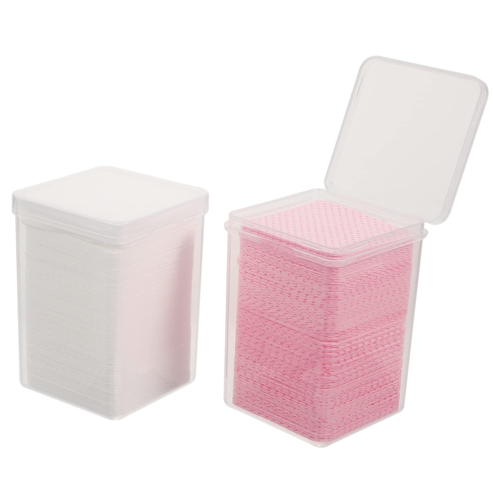 HAPINARY Lash Extension Cleaning Pads 2 Boxes Makeup for Eyelash Nail Polish Pads Non-lint Safe for