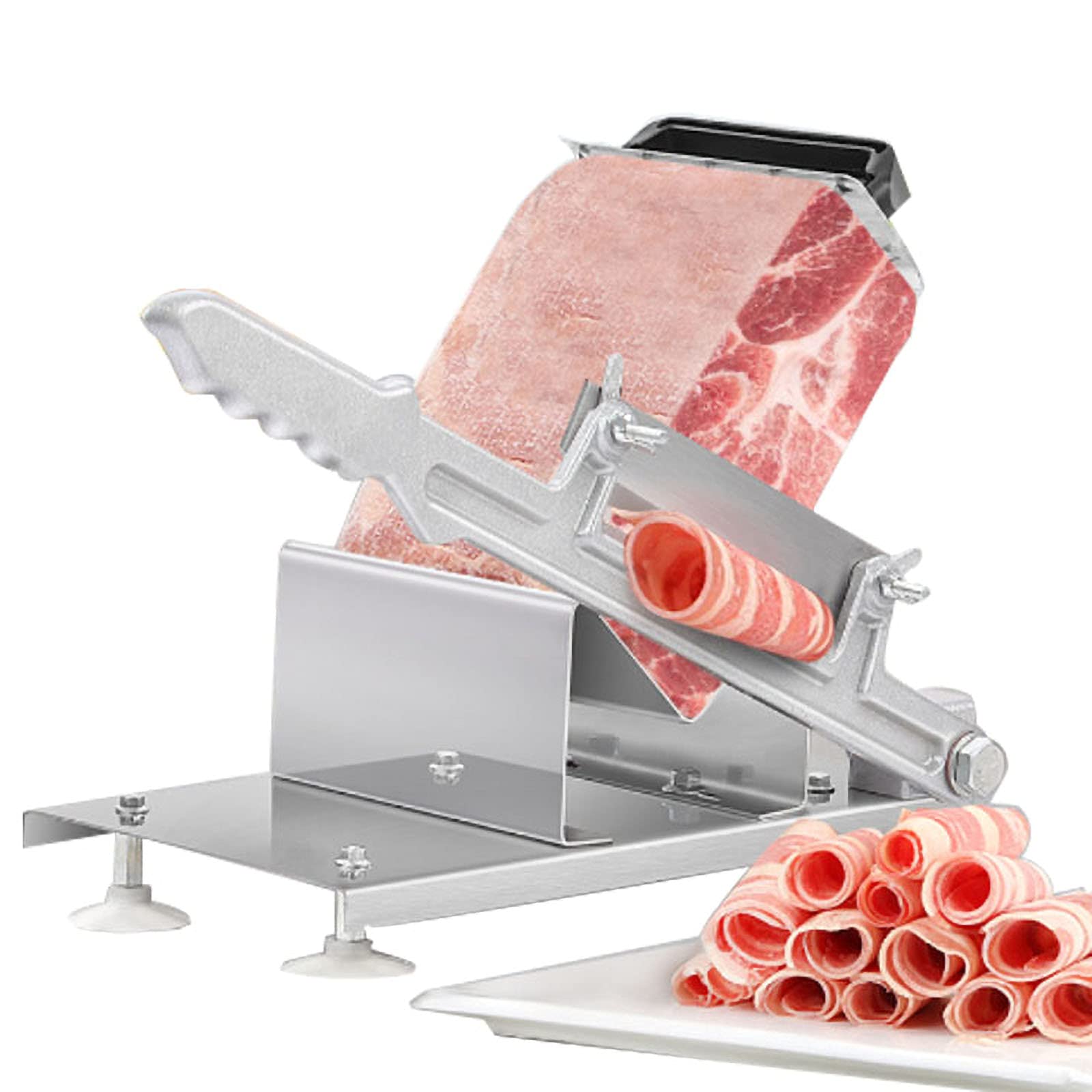 GTHTUHFD Meat Slicer For Home - Multifunctional Electric Deli Food Slicer,Adjustable Thickness,For Meat,Bread,Cheese