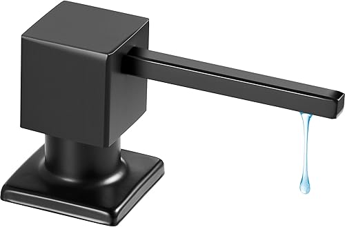 Yofidra Dispensador de jabón para fregadero de cocina bomba dispensadora de jabón para fregadero integrada, dispensador de jabón de fregadero de