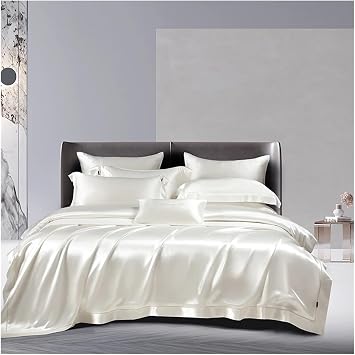 Silk Bedding Sets 106x90and 90x90US Size Duvet Cover Bedsheet Pillowcase 4pcs,Bedding