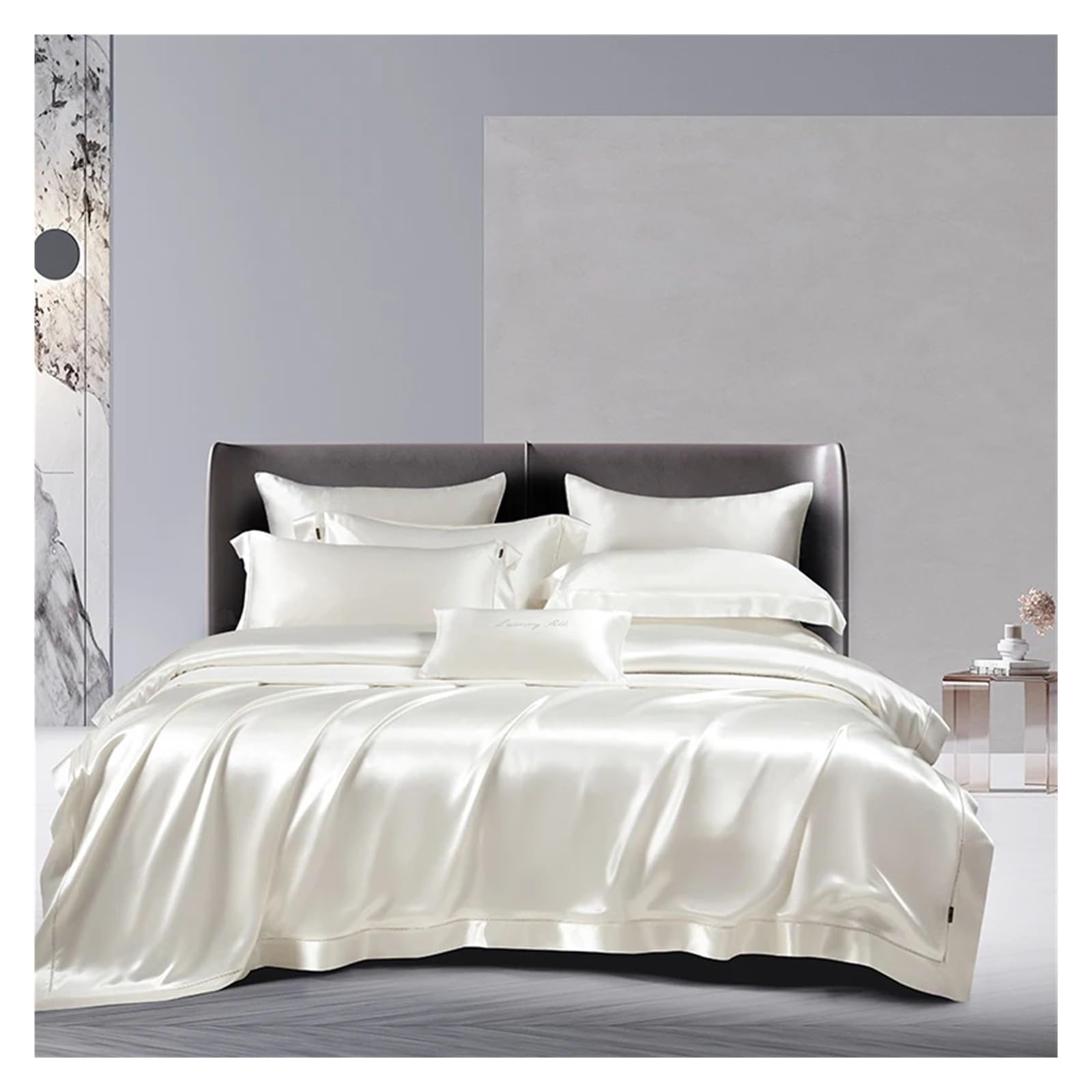 Sbcgfy E Silk Bedding Sets Duvet Cover Bedsheet Pillowcas 4Pcs,Cotton Duvet,-Queen Siz 1.8M Bed 4Pcs