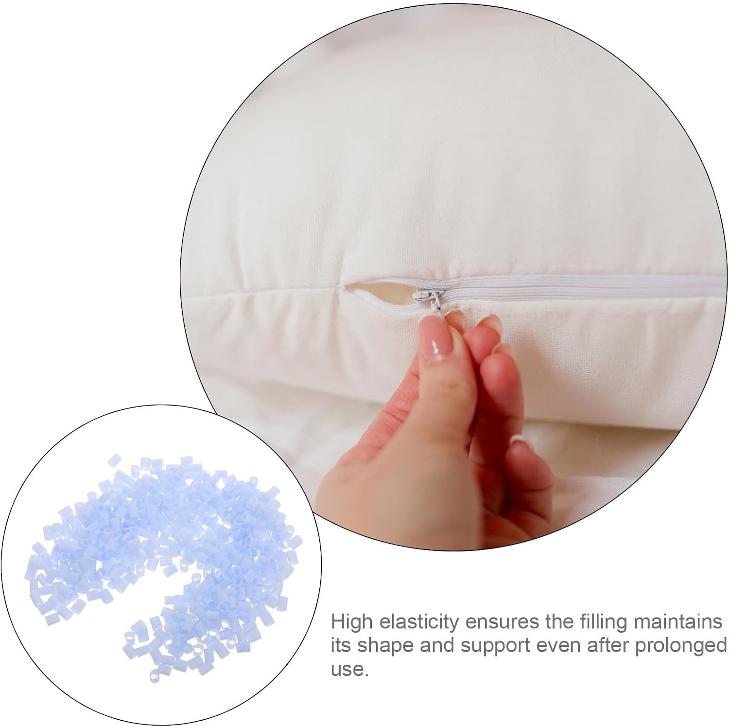 Tube Pillow Insert 1 Bag TPE Soft Elastic Support Filling