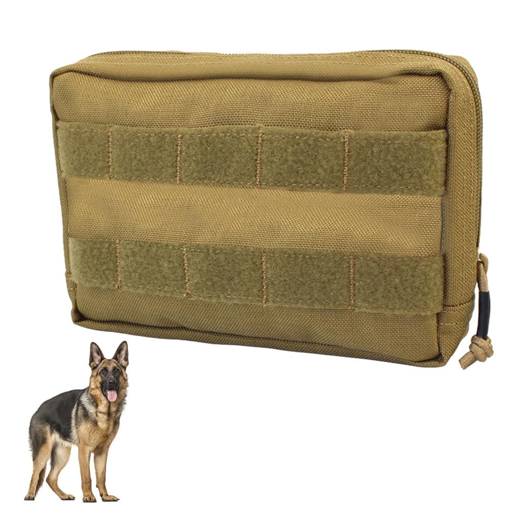 MiOYOOW Bolsa de arnés para Perro, Chaleco Molle de Nailon 1000D, Mochila Ligera para sillín de Mascotas, Ideal para Perros, Cachorros, Entrenamiento de Caminata y Senderismo
