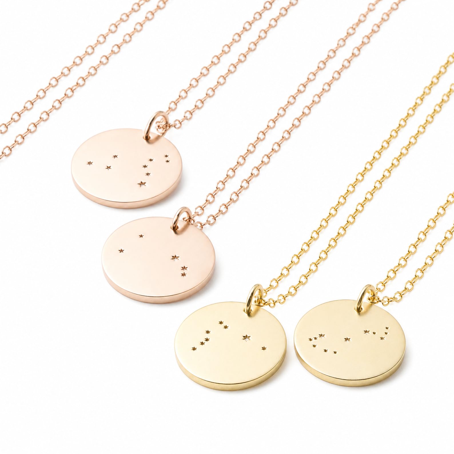 Collar de Constelación plata de ley 925 zodiaco Collar Personalizado estrella signo minimalista delicado Cumpleaños hecho a mano a medida Día de la Madre