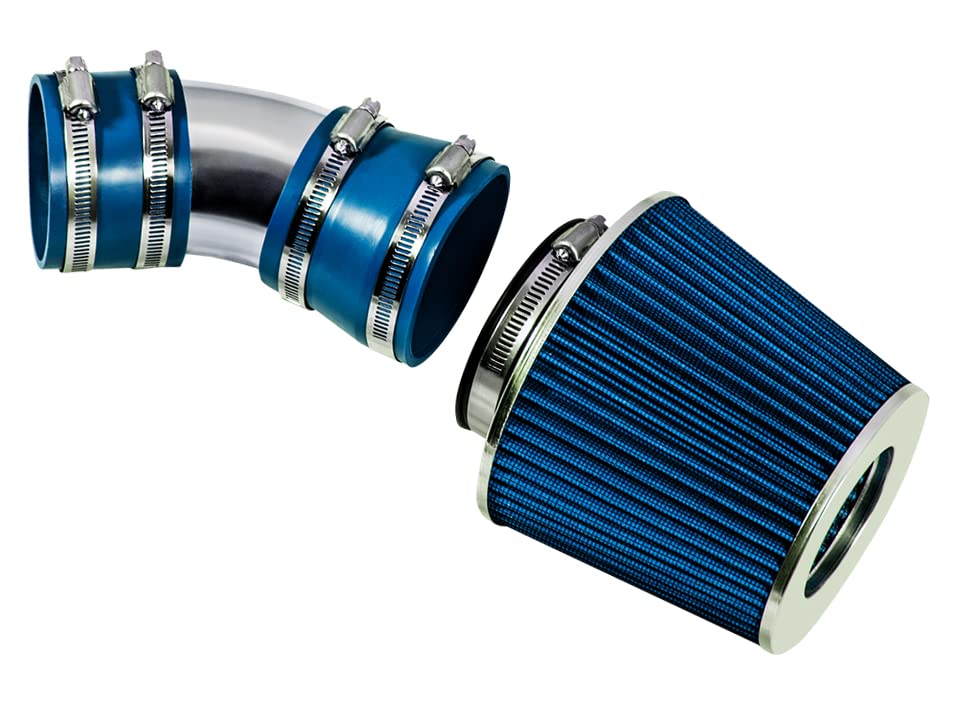 Rtunes Racing Short Ram Air Intake Kit + Filter Combo BLUE Compatible For 06-08 Impala 3.5L/3.9L V6 / 06-08 Monte Carlo 3.5L/3.9L V6
