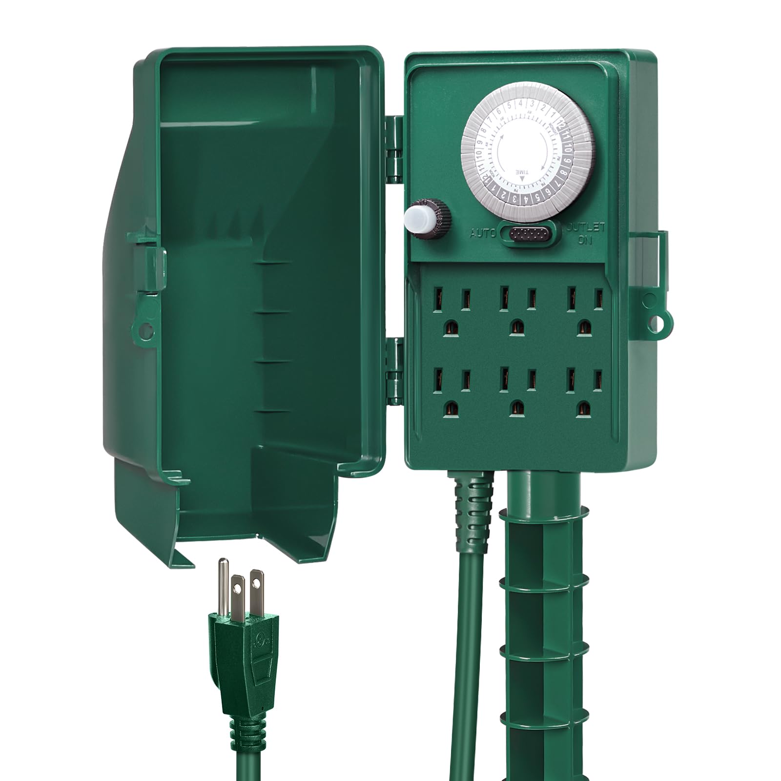 Buy SURAIELEC Outdoor Power Stake Timer, 24Hour Mechanical Light Timer