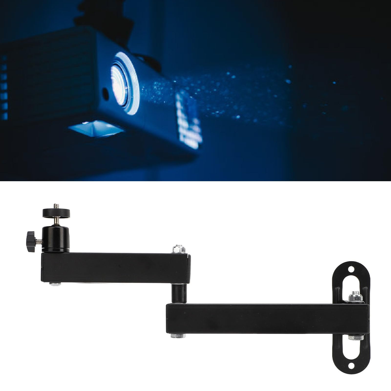 Support Home Cinéma Aluminium Support Mural Projecteur OKUYAN - Rotatif 360° - Aluminium - 5kg Capacité Support Rotatif 360