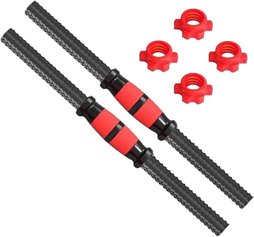 Miniatura 1 de DYNWAVE Juego de 2 mancuernas con mango de mancuernas, resistentes con 4 collares para entrenamiento de fuerza, accesorio de gimnasio