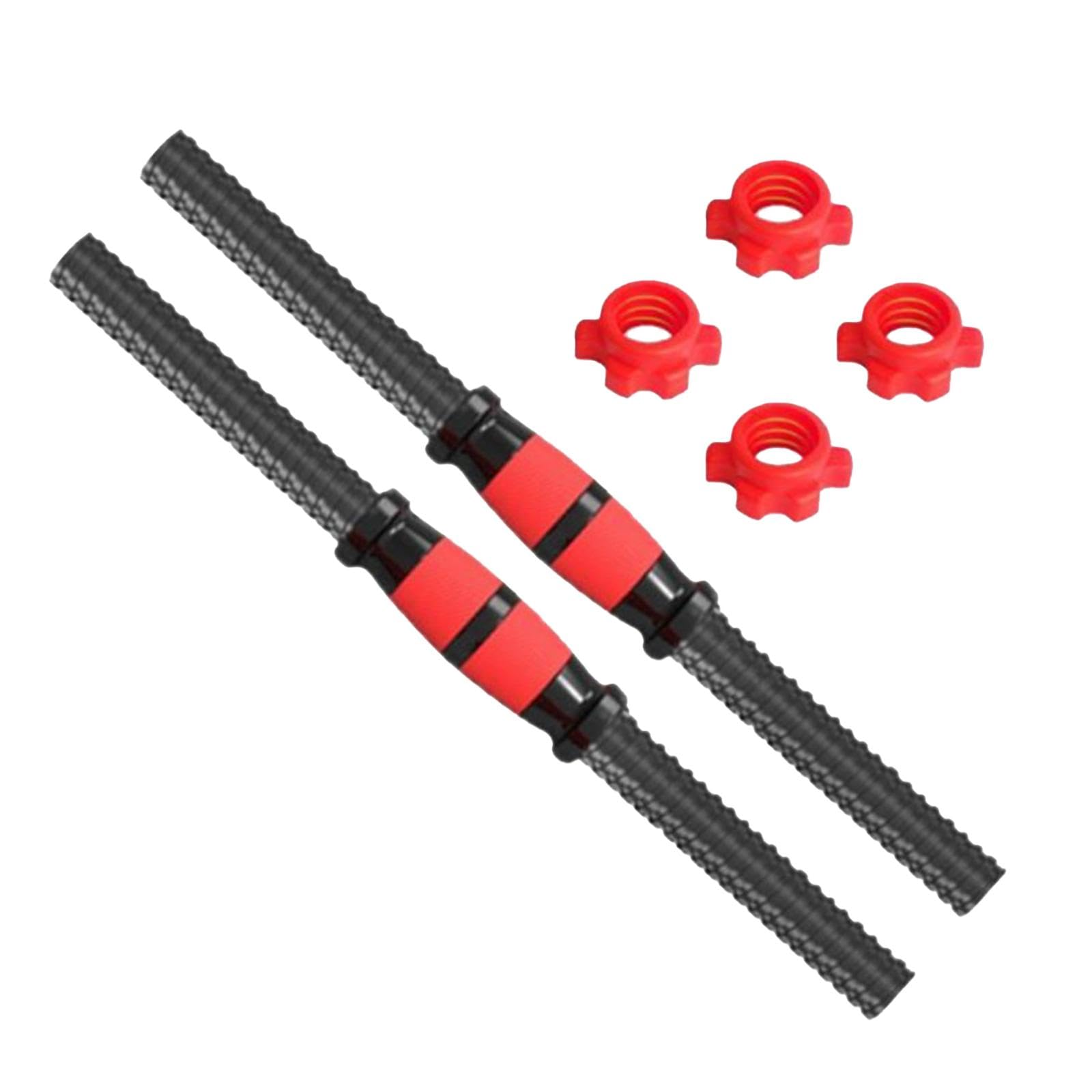 Harilla 2x Barras con Mancuernas Juego de Pesas con 4 Tuercas Barra con Barra para Entrenamiento de Fuerza, 55cm