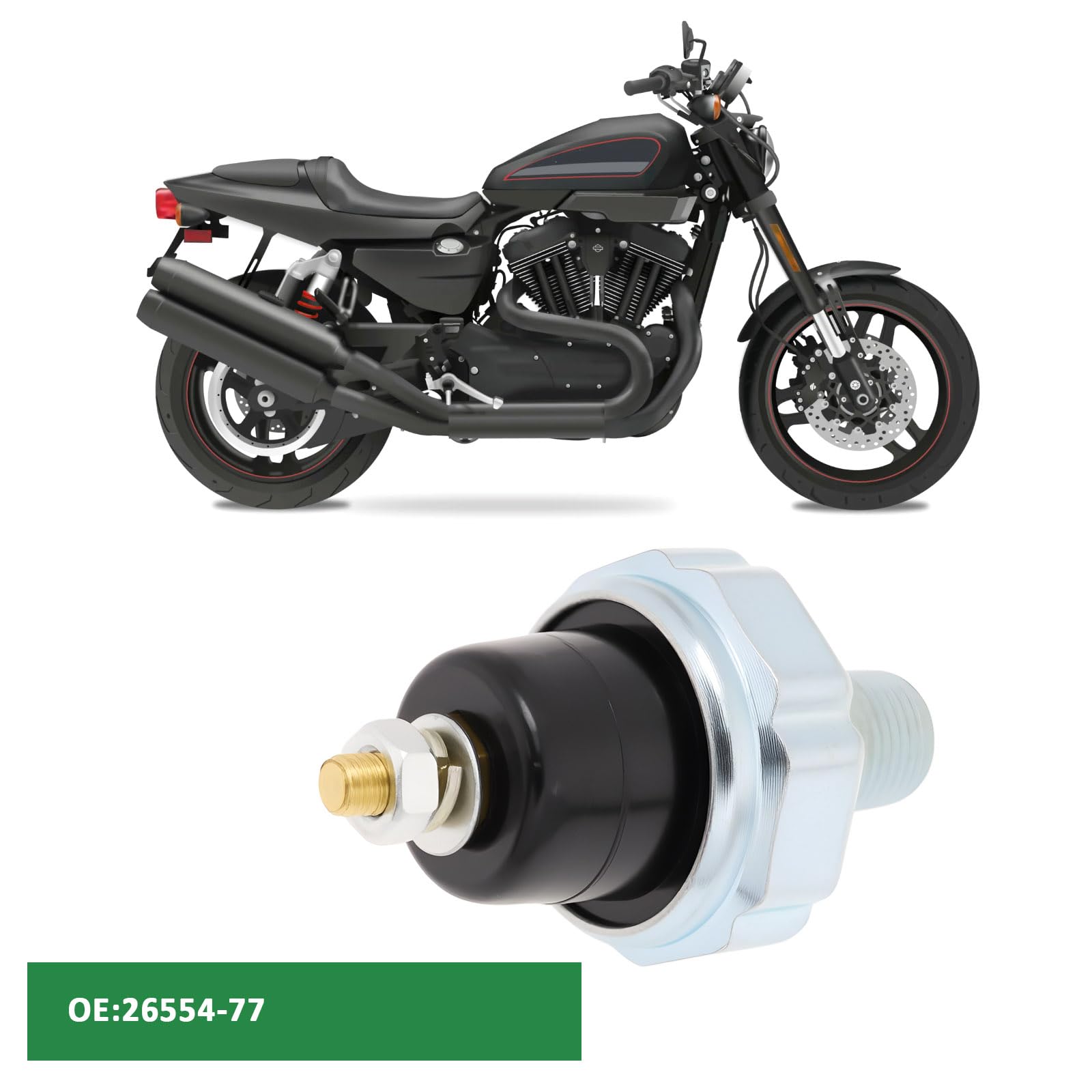 EMSea Interruttore pressione olio compatibile con Har-ley Davidson XL Sportster XR1200 1977¨C2020,26554-77