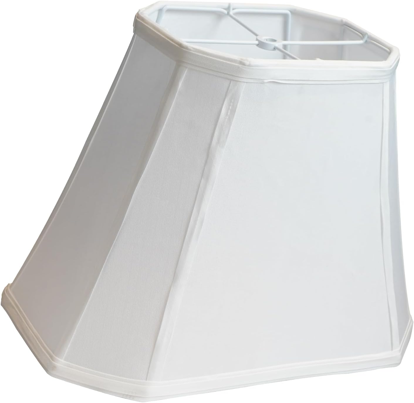 Lampshade Linen Lamp Shade 8" Top x 14" Bottom x 10.5" High (Spider) Medium White Lamp Shades for Table Lamps, Floor Lamp and Bedside Light - Natural Handcrafted Linen - Lampshades Replacement