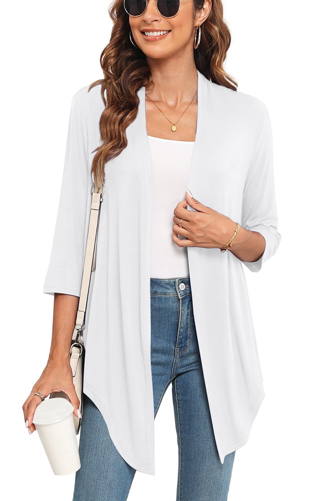 Veryoung Women's 2026 Casual Short Sleeve Cardigan Front Tie Lightweight Summer Casual Open Front Cardigans