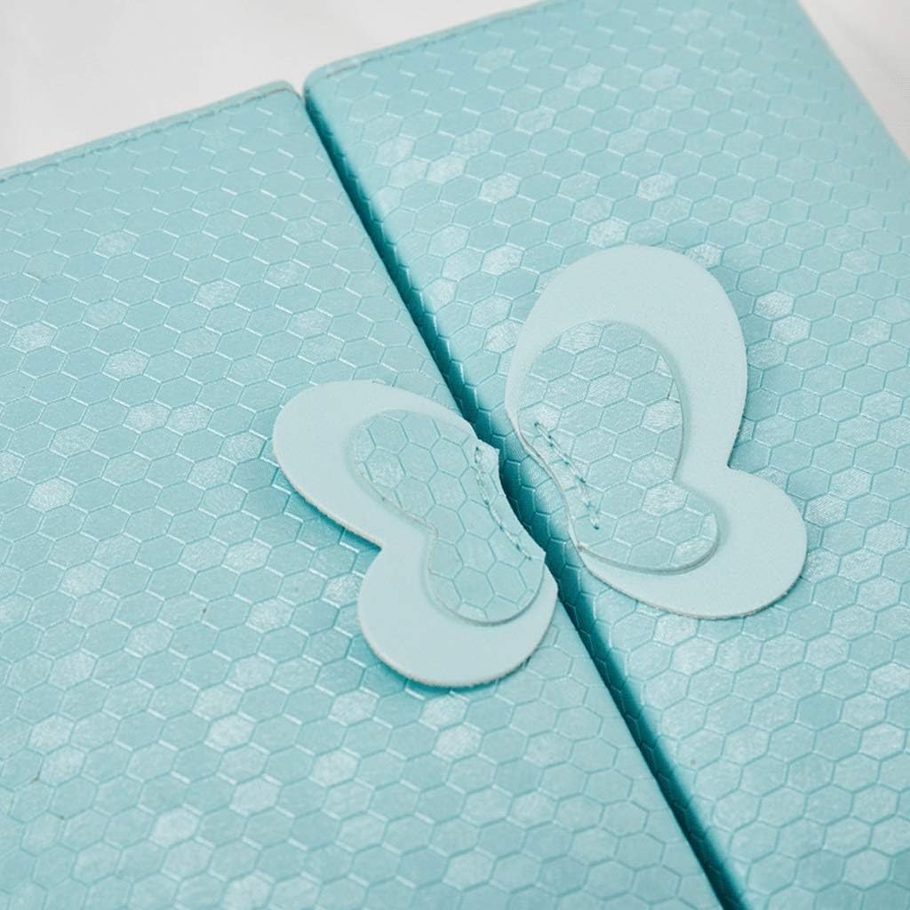 Joyero de piel sintética con doble apertura, con mango de mariposa oculto, estuche de exhibición de joyas para niñas