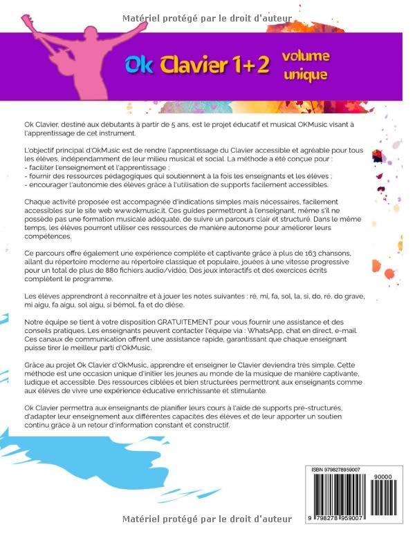 Ok Clavier méthode de musique structurée et guidée avec morceaux évolutifs à partir de 5 ans - 3