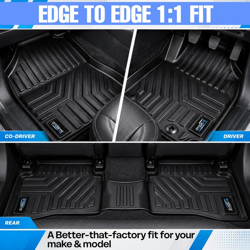 Image of OTO2EYE Car Floor Mat GFX Compatible for Kia Sonet (2024 Onwards) All Model, 100% Waterproof Tray Shape, Set of 3 Pieces, Top Notch PVC GFX Foot Mats, Washable, 1 Year Warranty