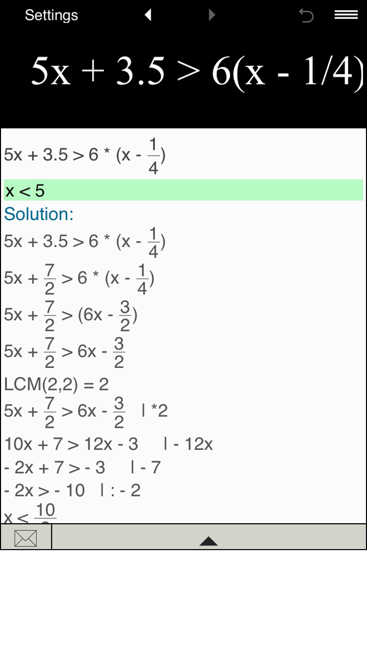 Inequality for Android