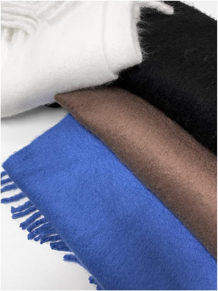 OUNIYA Large Chunky Scarf Oversized Fluffy Scarves Blanket Big Wool Thick Winter Warm