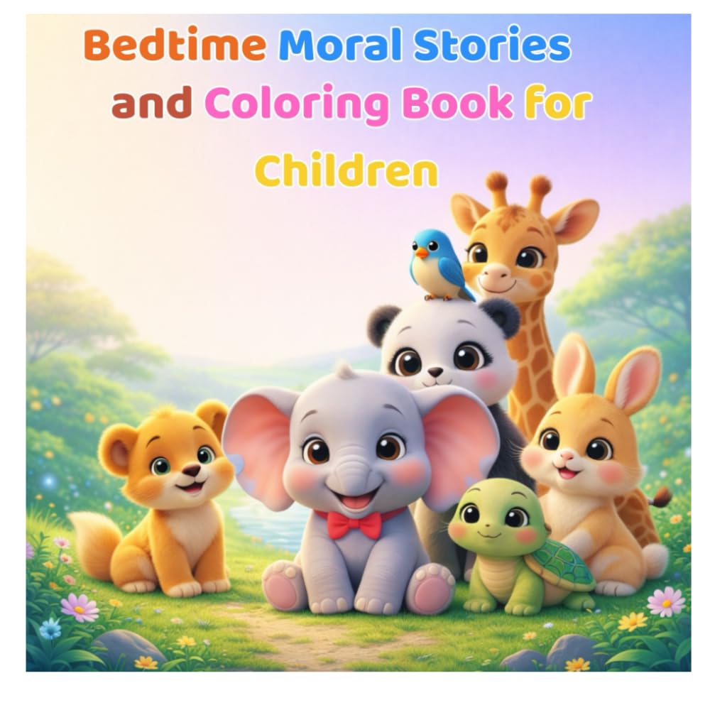 Bedtime Moral Stories and Coloring Book for Children: Illustrated Heartwarming Animal Tales That Teach Kindness, Courage, and Honesty Ages 2–10 | ... (Smart Kids: Story and Learning Adventures)