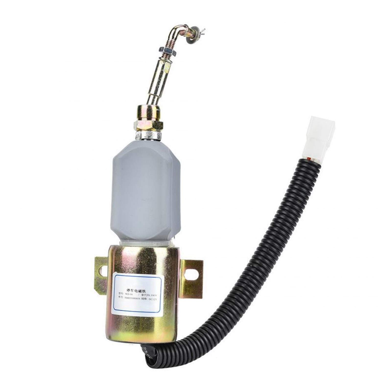 Cierre la válvula de bola tubería combustible 12 V CC Off Diesel Válvula solenoide cierre Solenoide parada magnética eléctrica Componente de tubería