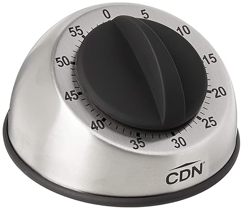 CDN Temporizador mecánico compacto de 60 minutos Dial de 2.5 pulgadas fácil de leer Alarma fuerte de 3 segundos Ideal para cocinar u hornear
