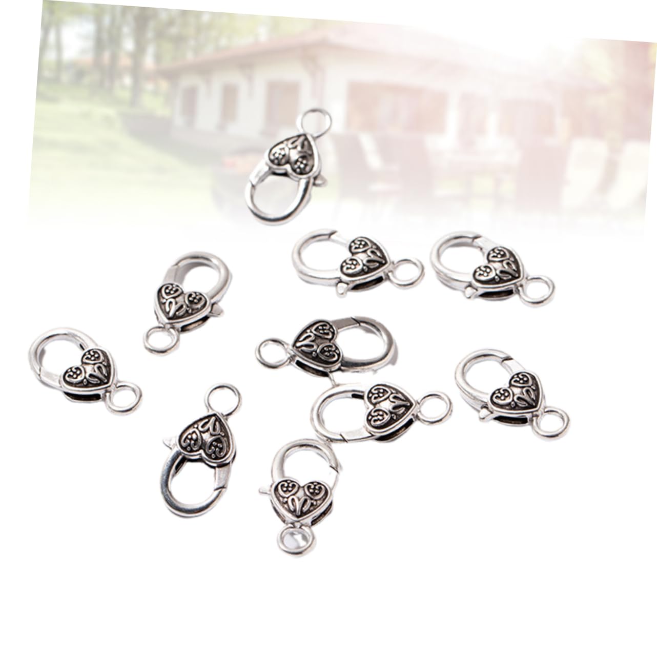 Operitacx 3 Set Di Fermagli Per Braccialetti E Collane Alla Moda A Forma Di Cuore Con Chiusura A Moschettone Per La Creazione Di Gioielli 40 Pezzi*3