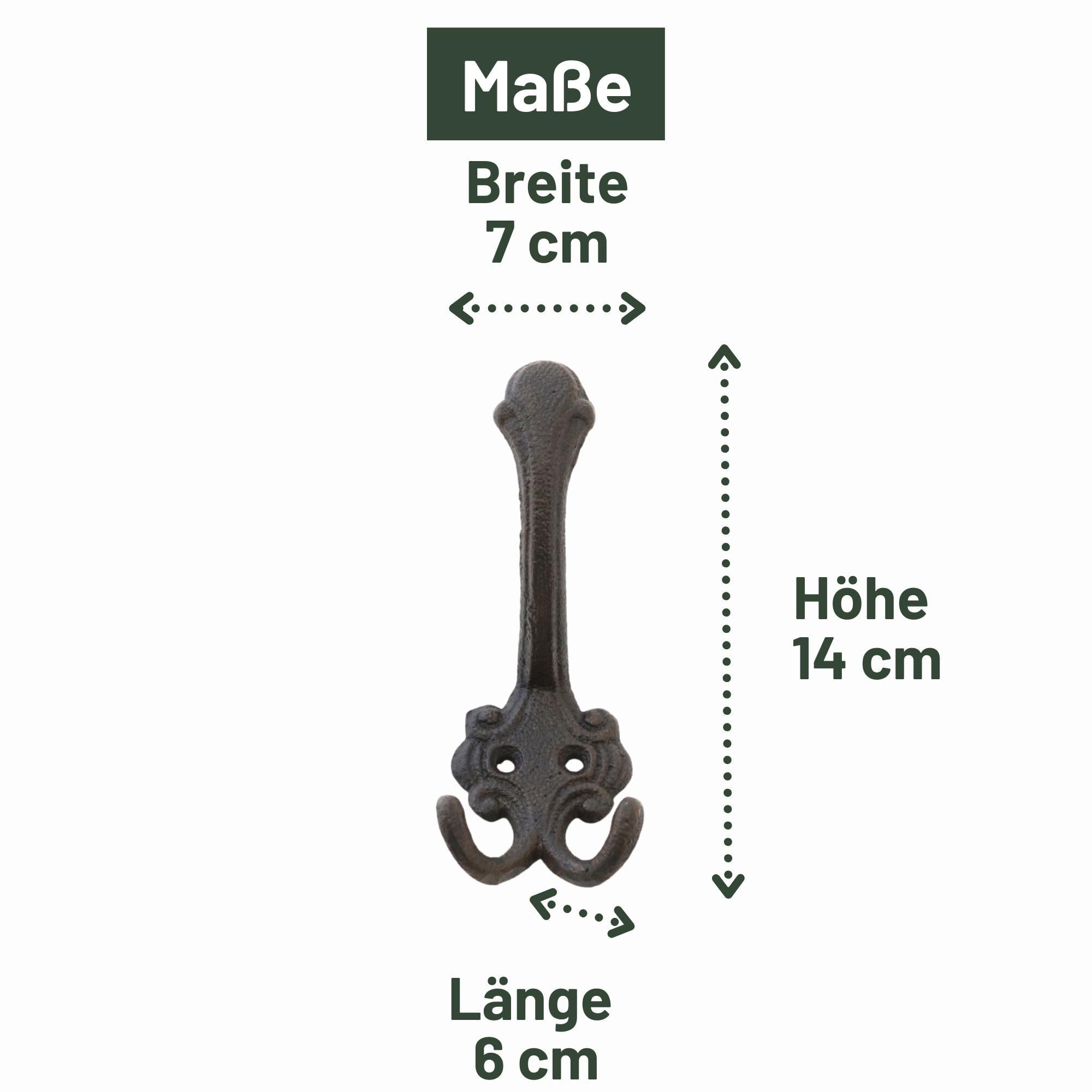 ULTECHNOVO 2er Set Gusseisen Haken - Vintage Pferdekopf Design