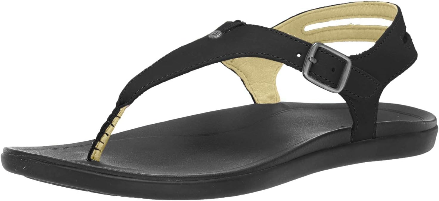 OLUKAI 'Eheu Black/Black 5 B (M)