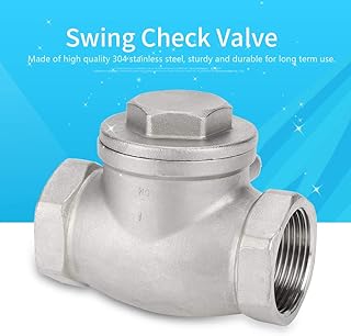 DN32 1-1/4" Swing Check Valve,Stainless Steel One Way Female Thread Non-Return Valve,200PSI Water Oil Gas Check Valve
