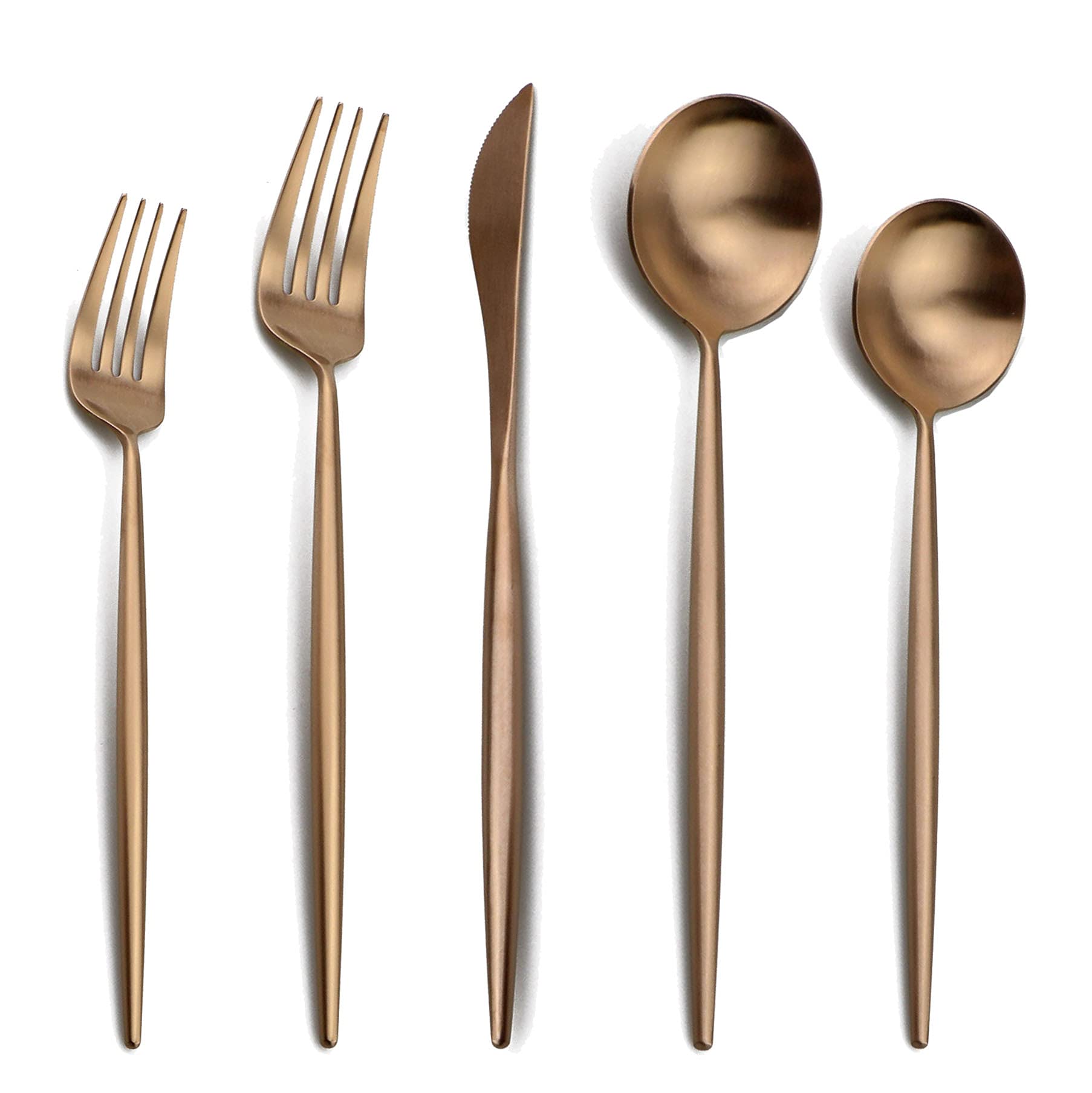 Genérico Juego De Cubiertos De Acero Inoxidable, Cubiertos De Plata Gruesos Y Duraderos, Cuchillos Y Tenedores De Acero Inoxidable Pulido Espejo, Cubiertos De Banquete Multiusos (A)