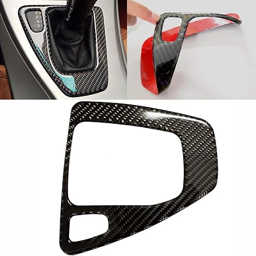 Adhesivo de fibra de carbono suave para caja de cambios de coche, perilla de cambio, marco de marco, ajuste interior compatible con BMW E90 E92 E93