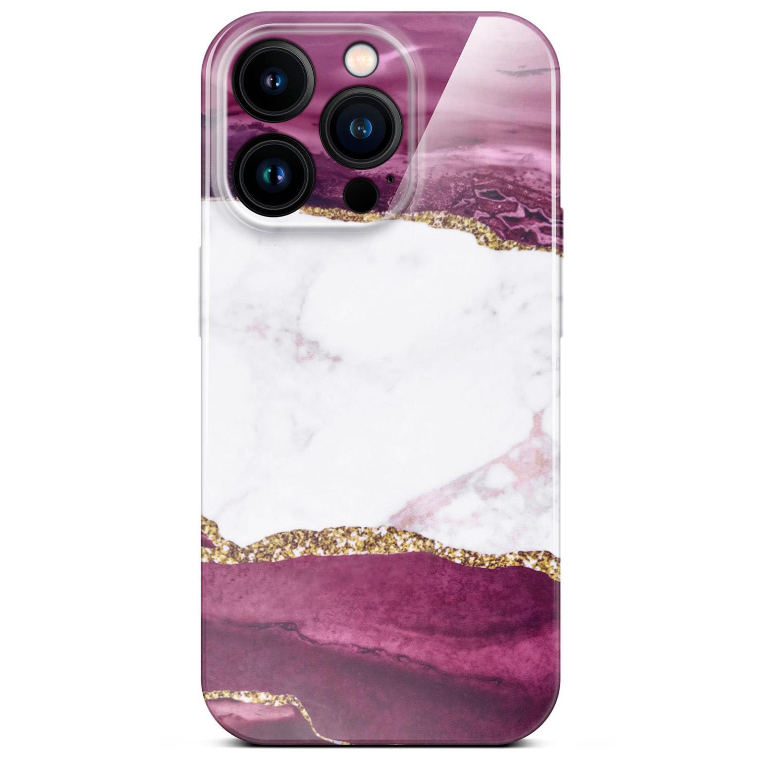 Coque iPhone 16 Pro marbre rouge et doré ONEFLOW de protection - 8