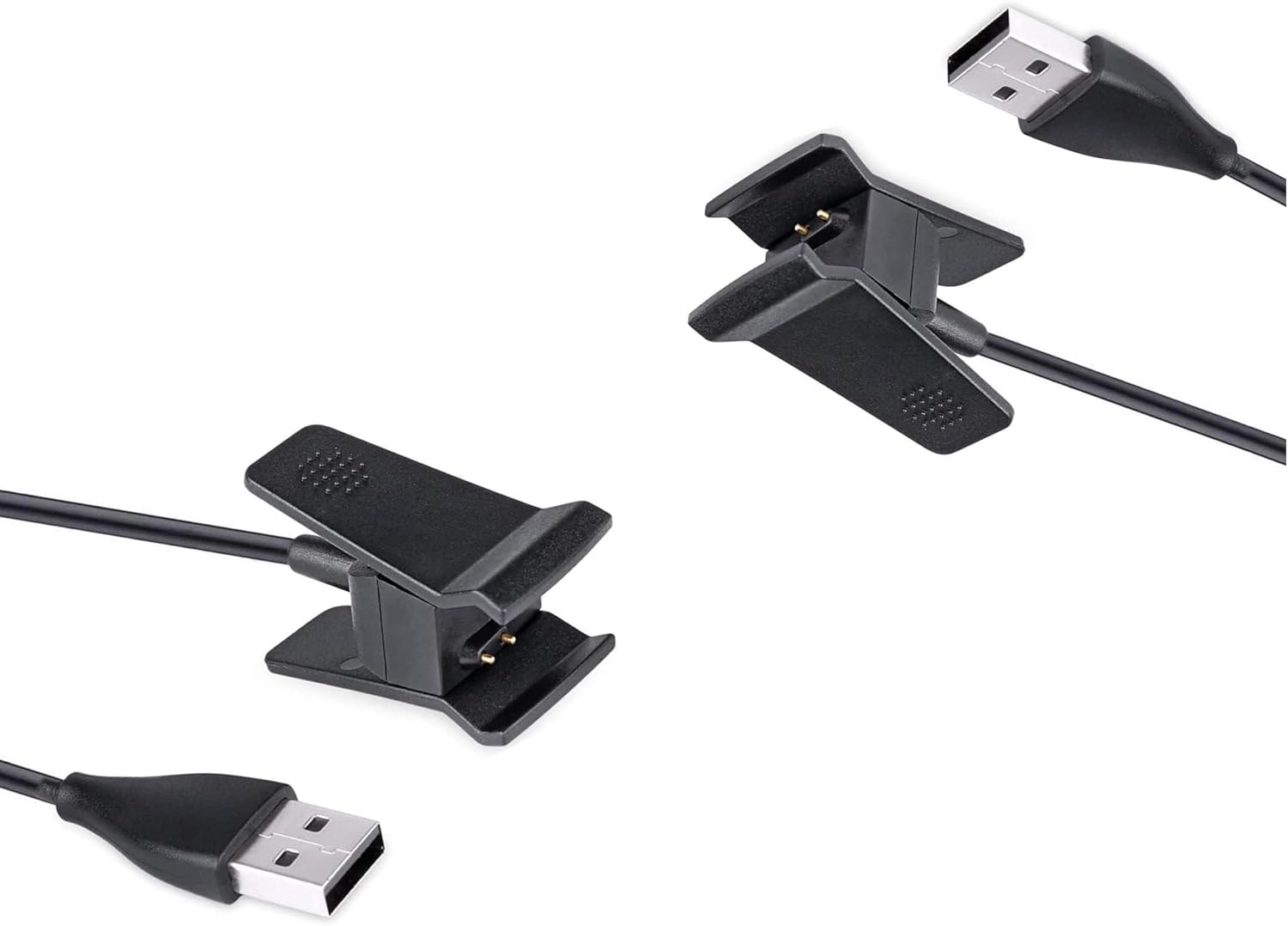 2Pcs Charger Compatible for Fitbit Alta, Replacement USB Charging Cable Clip for Fitbit Alta Fitness Tracker 100cm / 3.3ft Arm and Wristband Technology, Black