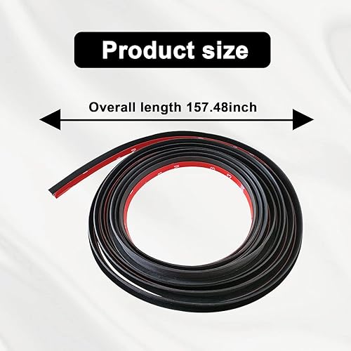 Miniatura 2 de Tiras de sellado de goma de 13.12 pies para ventanas de automóvil, ventana automotriz, tira de sellado en forma de V, protector de borde, compatible