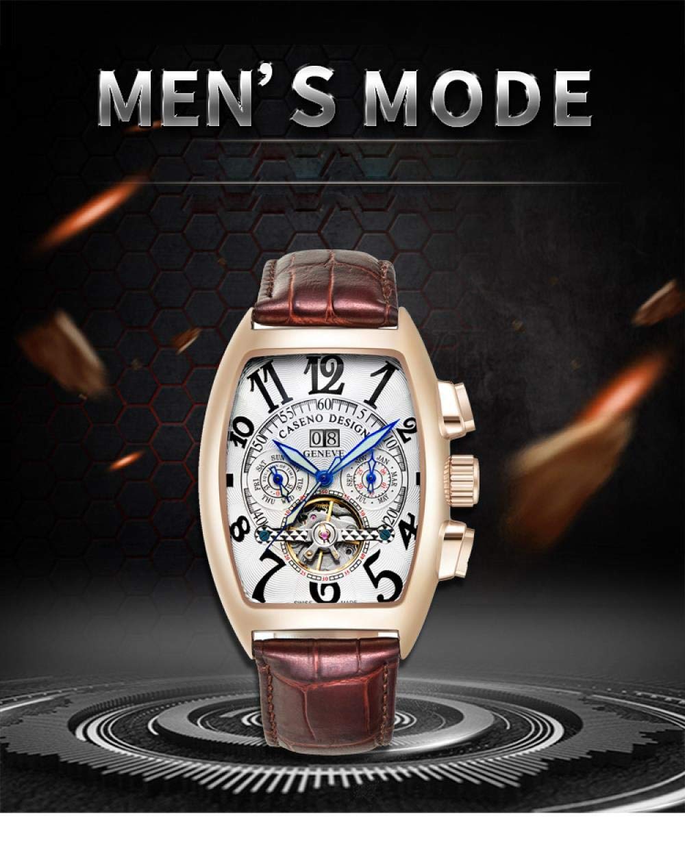 Ourui Armbanduhren,Tonneau-Förmige Mechanische Tourbillon-Herrenuhr