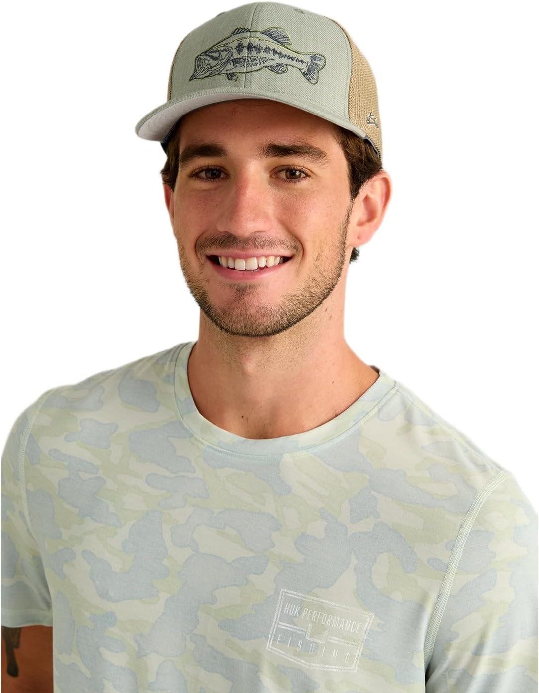 HUK Men's Standard Trucker, Anti-Glare Snapback Fishing Hat