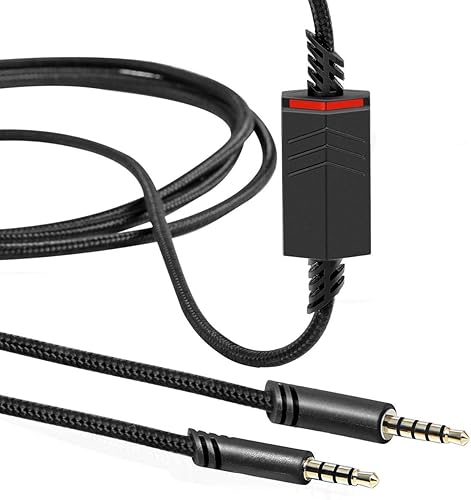 Miniatura 9 de Cable de audio de repuesto compatible con auriculares Astro A40 A40TR, cable de silencio en línea y sin cable de control de volumen (azul)