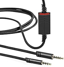 MQDITH 2.0M Replacement Audio Cable Compatible with Astro A40 A40TR Gaming Headset, Inline Mute Wire and No Volume Control Cord (Nylone Cord)