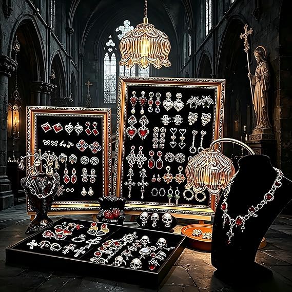 Paquete de tarros de joyería para mujer con collares y pendientes que no pesan 5