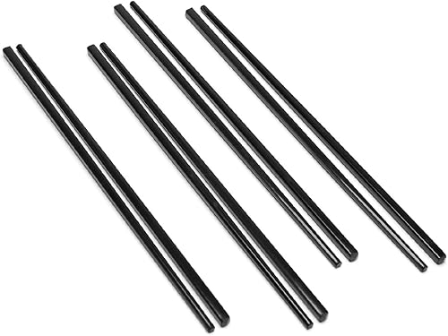 Goliber 4 pares de palillos - Juego de vajilla de sushi estilo japonés (negro)