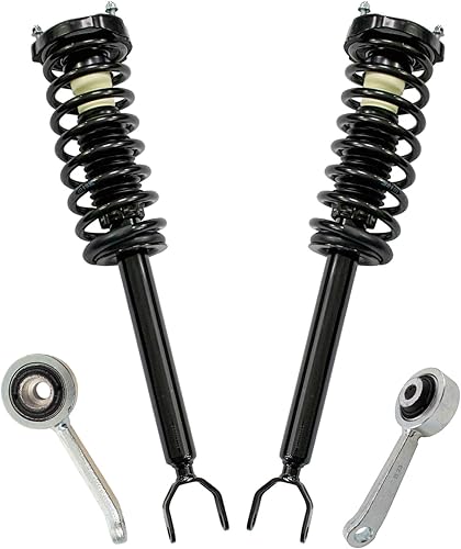 Miniatura 1174 de TRQ Kit de suspensión delantera, conjunto de amortiguadores y resortes, barra estabilizadora, enlace estabilizador compatible con Chevrolet