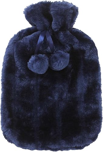 Botella de agua caliente de 2 litros, botella de agua caliente con forro polar, bolsa de agua caliente de goma a prueba de fugas para manos, bolsa