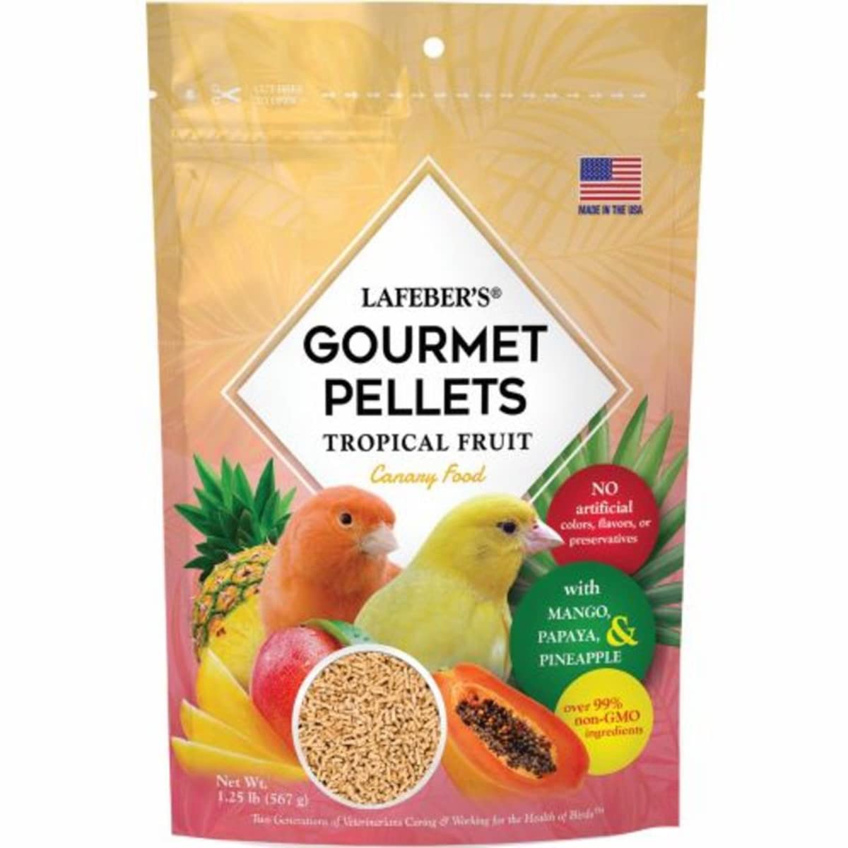 Lafeber Tropical Fruit Gourmet Pellets Canary Bird Food 1.25lb