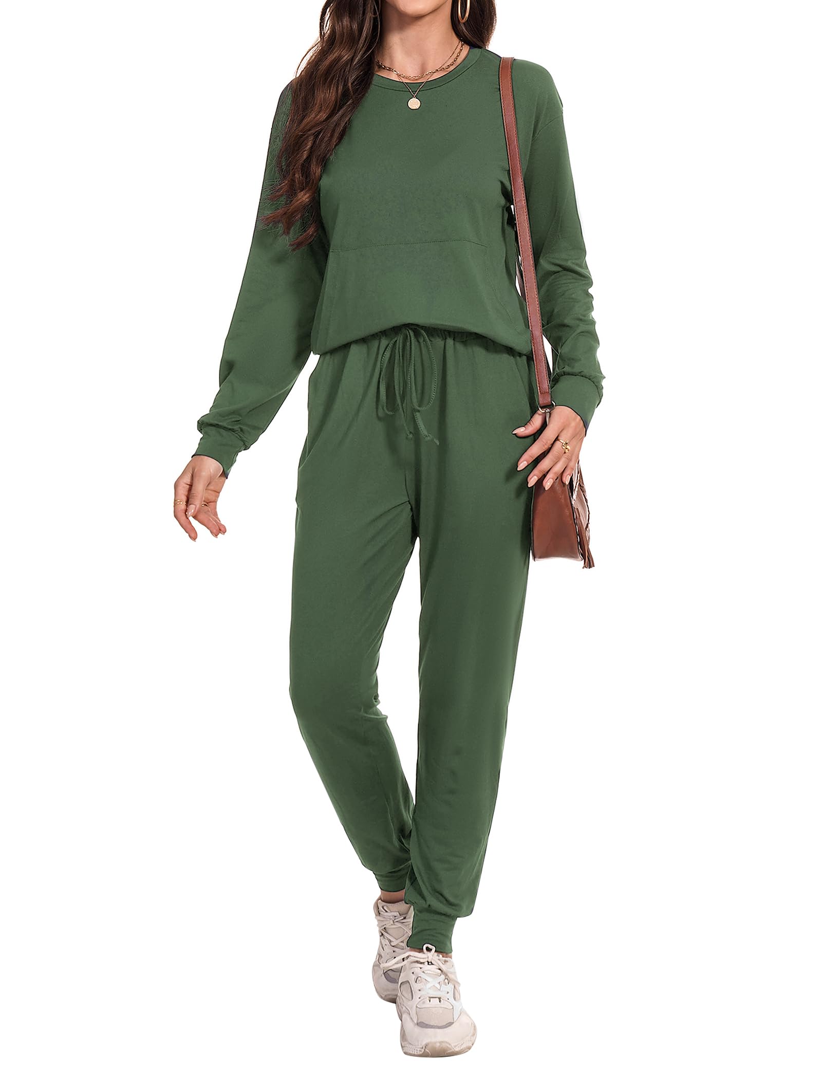 Irevial Sportivo Donna Completo,Completi Sportivi Donna Due Pezzi, Tuta Donna Sportiva Estiva, T-Shirt & Pantaloni Casual, Elegante Tuta Donna Ginnastica per Jogging, Training, Casa, Fitness