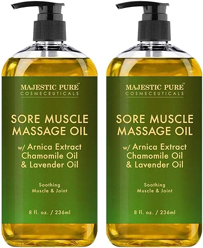 Miniatura 10 de MAJESTIC Aceite de masaje muscular puro de árnica para el cuerpo, el mejor aceite de terapia natural con aceites esenciales de lavanda y manzanilla