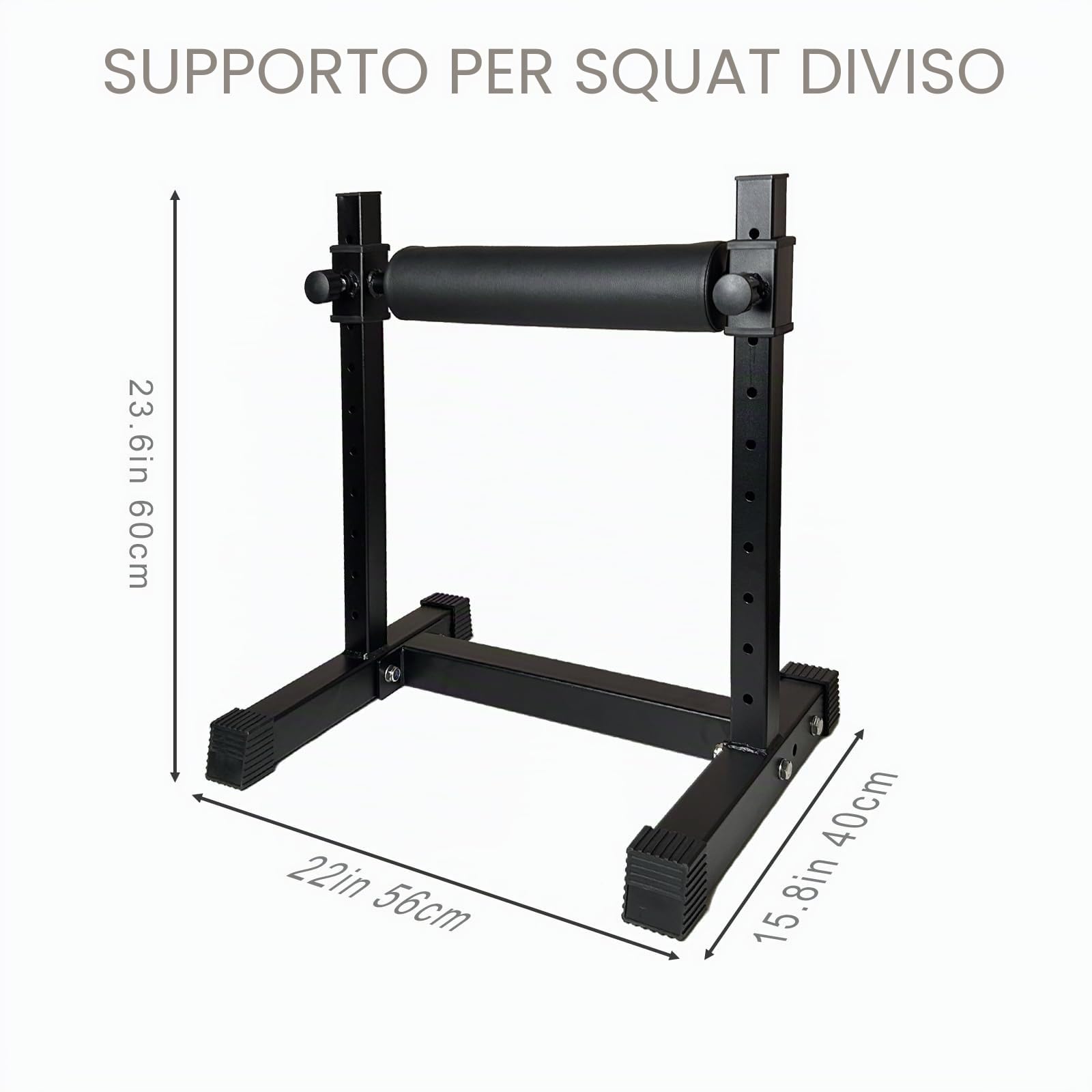 Rullo per squat a gamba singola, regolabile in altezza, supporto per squat bulgaro, supporto per squat spaccato per casa palestra allenamento della forza delle gambe