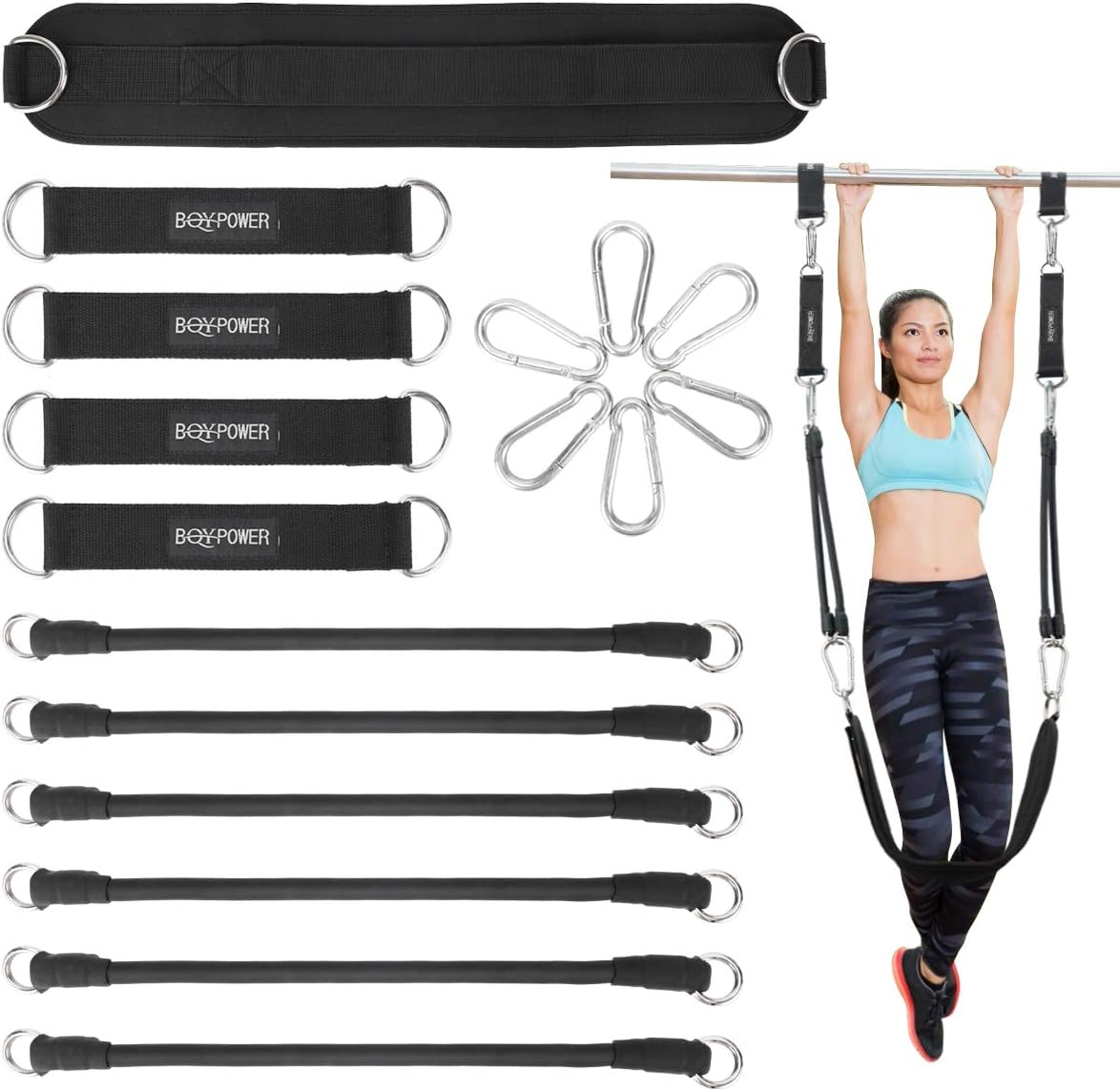 BQYPOWER Pull Up Assistance Bands, Chin Up Bands Resistance Bands Exercise Bands High-Performance Assist Band, Resistance Band for Improved Pull Up Form