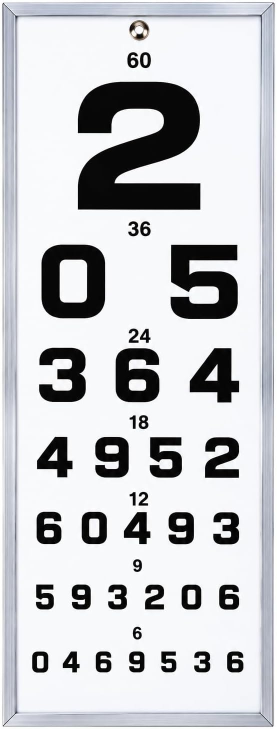 SNELLAN CHART COUNTING Vision Test Chart (Golovin Sivtsev Table) snellen chart snellens vision chart
