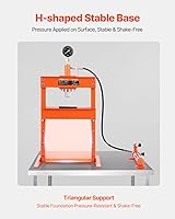 Vista 5 de VEVOR Prensa hidráulica de tienda, prensa de 10 T con estructura en H, placa para prensa y base en forma de H, prensa hidráulica ajustable y estable